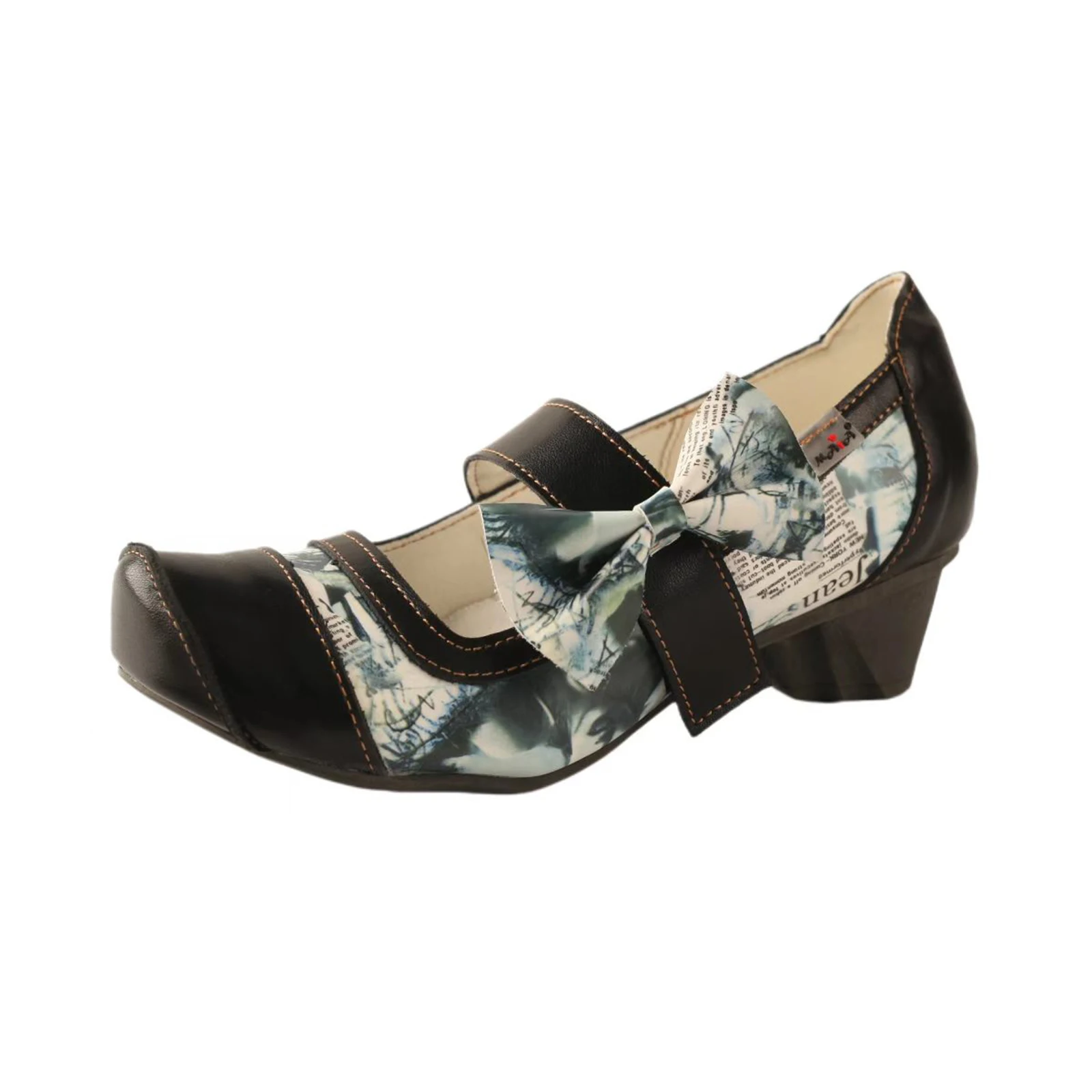TMA EYES Damen Retro Stiefeletten Kurze Waldprinzessin-Schuhe Modische Slipper Bequeme Freizeitschuhe – Detail 2