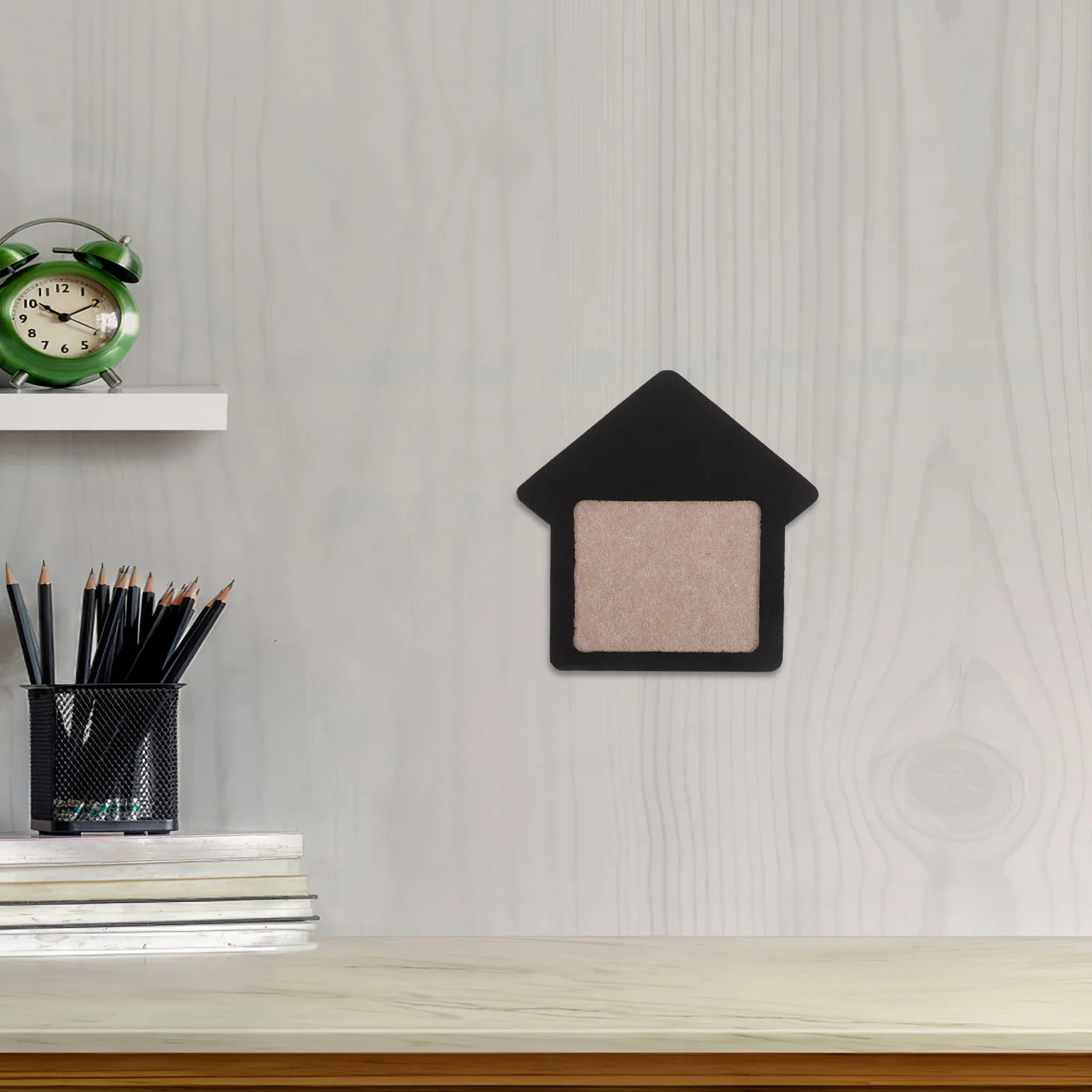 

Felt Photo Wall Display Board: 3D Shape Polyester Hanging Bulletin For Home Office School Decor Black Wall Decorative