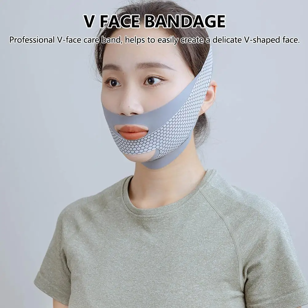 Double-deck Face Slimming Bandage Face Lifting Belt Face Slim Double Strap Slimming Line Chin V Mask Tool Facial Tightener T9C8