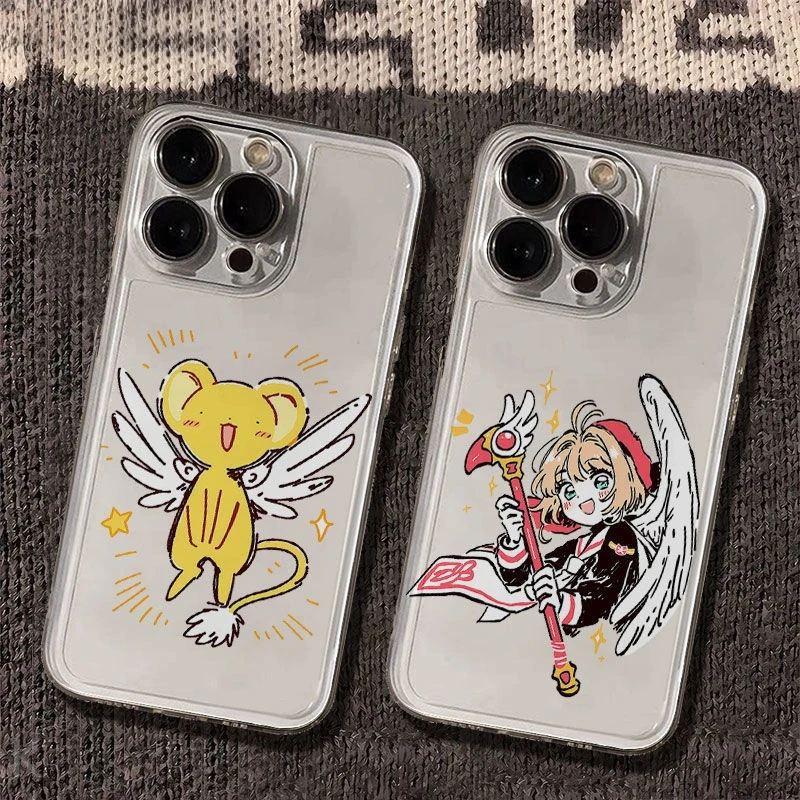 

Magic Card Girl Sakura Xiao can be used for iPhone 7PLUS mobile phone case 15Plus/11 transparent 8Plus trendy mobile phone case