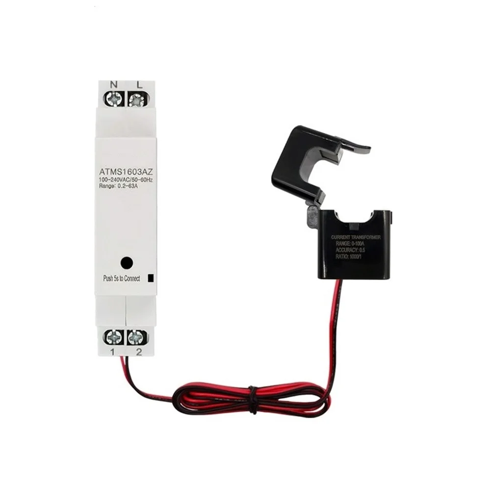 For ZigBee Compatible Power Consumption Monitor on DIN Rail High Precision Measurement Device for Home and Business Use