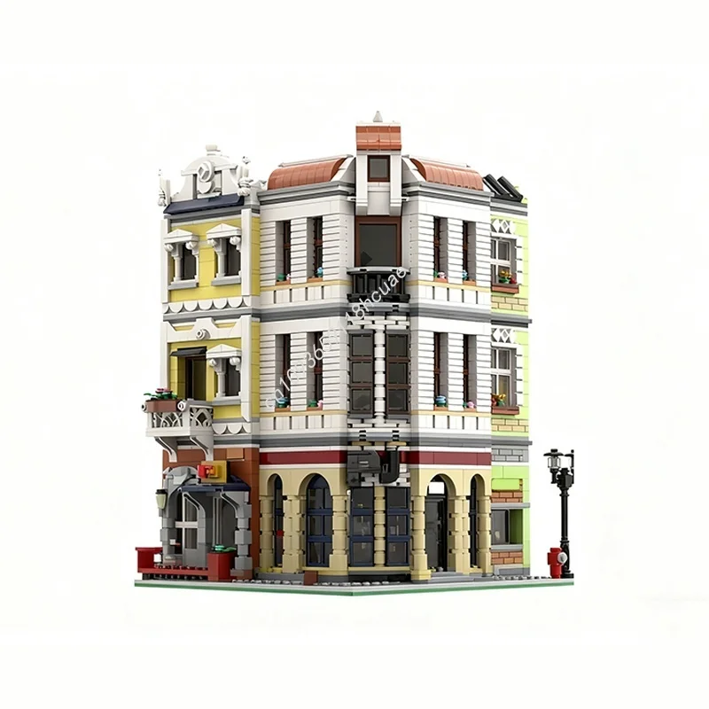 3116pcs MOC Ufficio postale L'angolo Modulare Modello Building Blocks Giocattoli Architettura Assemblare Idea fai da te Regali di Natale Compleanno
