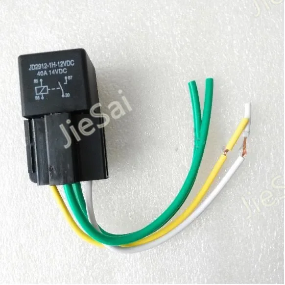 4 Pin 12V 24V 48V 60V 72V 80V 40A Automotive relay Auto Relay and Socket with 4 Wire