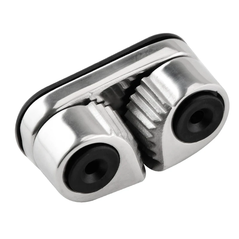 

316 Stainless Steel 2 Row Ball Bearing Cam Cleat Leading Ring Equipment Boat Rope Wire Fairlead Durable Silver&Black