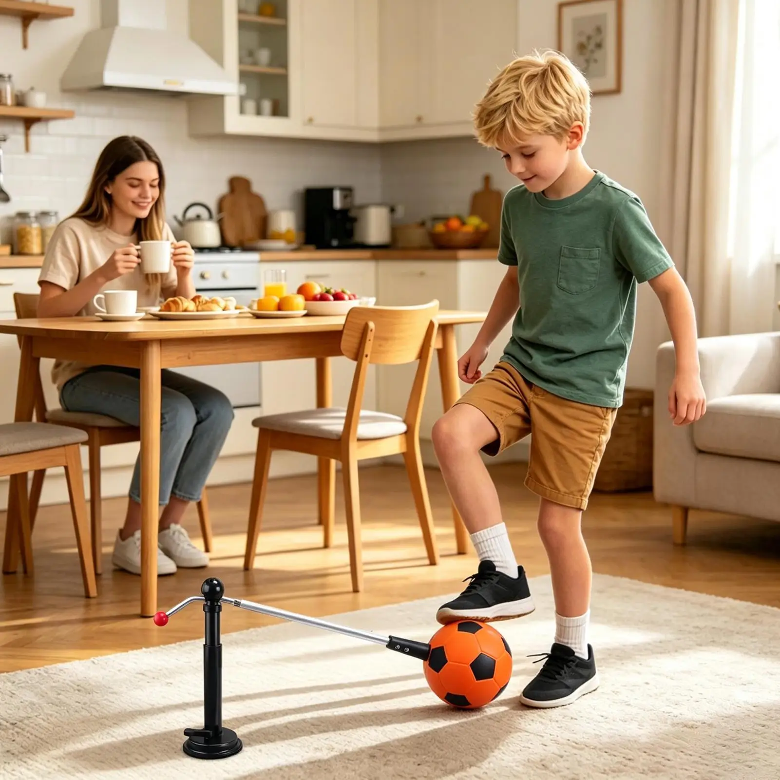 Soccer Kick Trainer 360 Rotating Agility Training Equipment Indoor Soccer Ball Kicking Drills For Dribbling Passing Rhythm view 2
