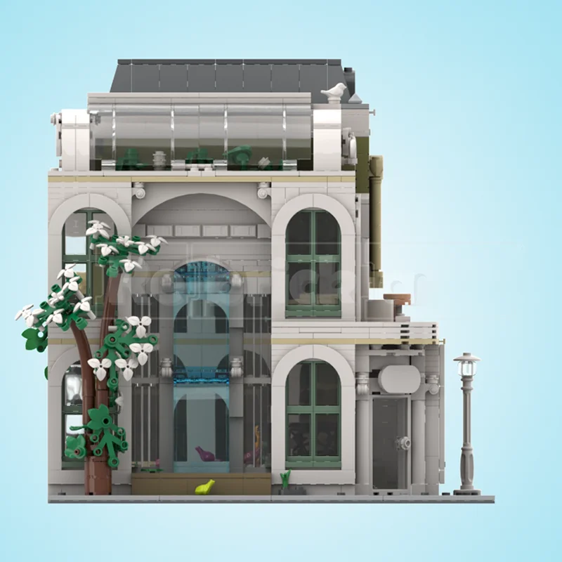 Street View modèle Moc briques de construction botanique Bliss Day Spa technologie blocs modulaires cadeaux jouets de noël bricolage ensembles assemblage