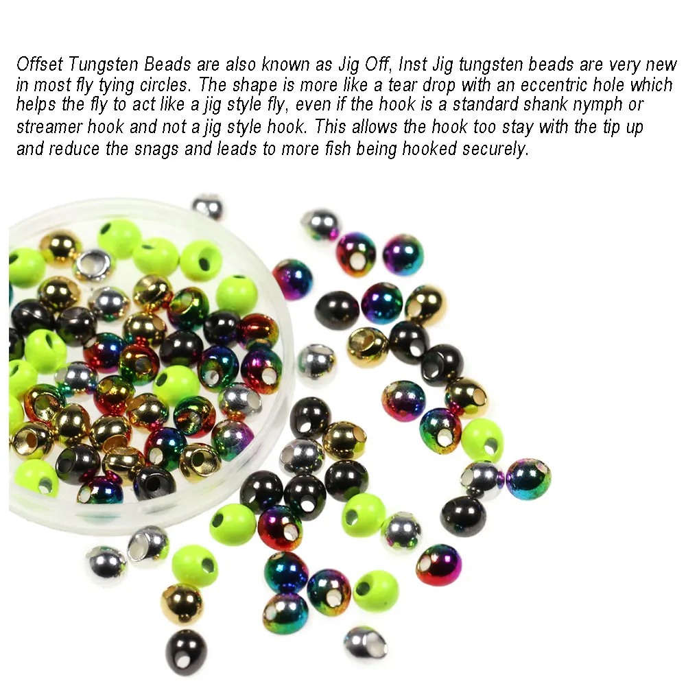 Vampfly 20 pièces 2.3 ~ 3.8mm hors-ensemble perles de tungstène forme de larme gabarit hors perles pêche mouche attachant matériel pour attacher la tête de gabarit de nymphe