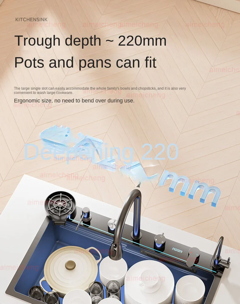 Neptune Star Whale Rain Vegetable Washing Basin Large Single Slot Thickened 304 Stainless Steel Sink Kitchen Household Dish Sink