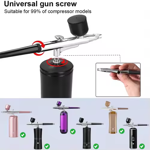 Portable Single Action Airbrush 0.3mm Nozzles Spray Gun Pen for Model Cake Nail Car Painting Beauty Inkjet - Image 2