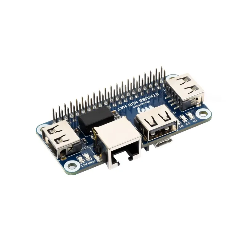 Waveshare Ethernet / USB HUB HAT for Raspberry Pi, 1x RJ45, 3x USB