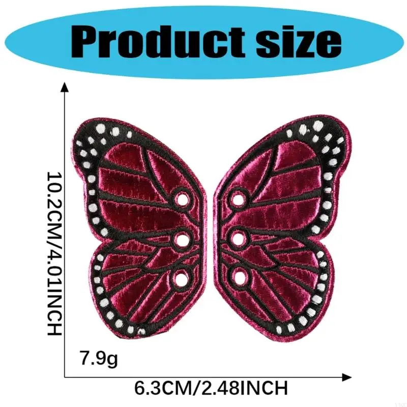 1 par caricatura mariposa en parches parches ropa parches reparación parches bordado para decoración