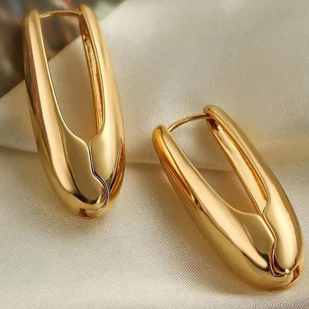 Pendientes delicados en forma de U de oro/plata, pendientes de aro de estilo versátil y delicado, joyería minimalista para uso diario para mujer
