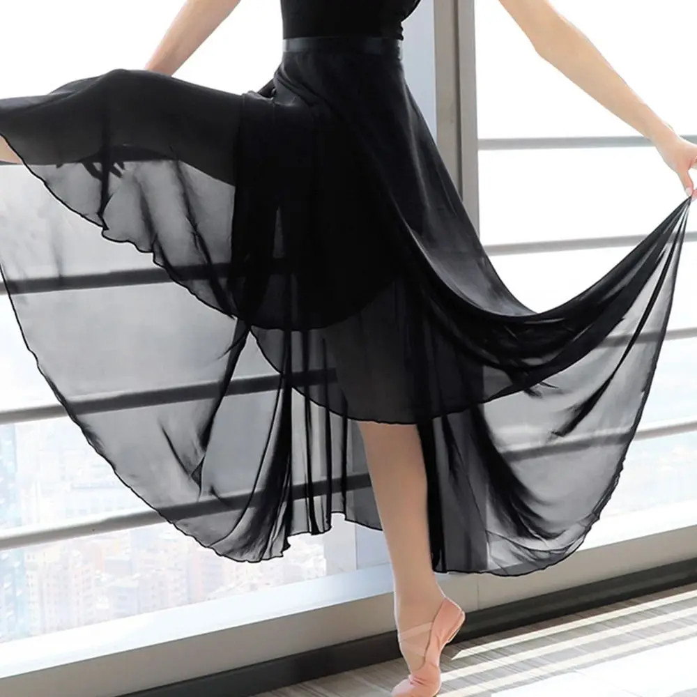 

Fashion Chiffon Ballet Tutu Wrap Scarf Show Costumes Dance Skirt Adjustable Ballerina Skirt Women