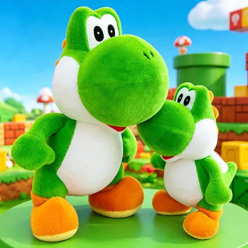 Cute Yoshi Green Dinosaur Plush Toy Soft Stuffed Plush Doll Comfortable Throw Pillow Home Decor Collection Holiday Gift view 3