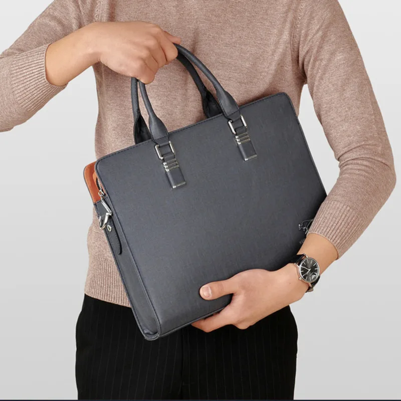 Maletín cruzado de gama alta para hombre, bolso de hombro individual de gran capacidad, bolso de negocios informal para hombre, maletines de cuero, bolsos para hombre