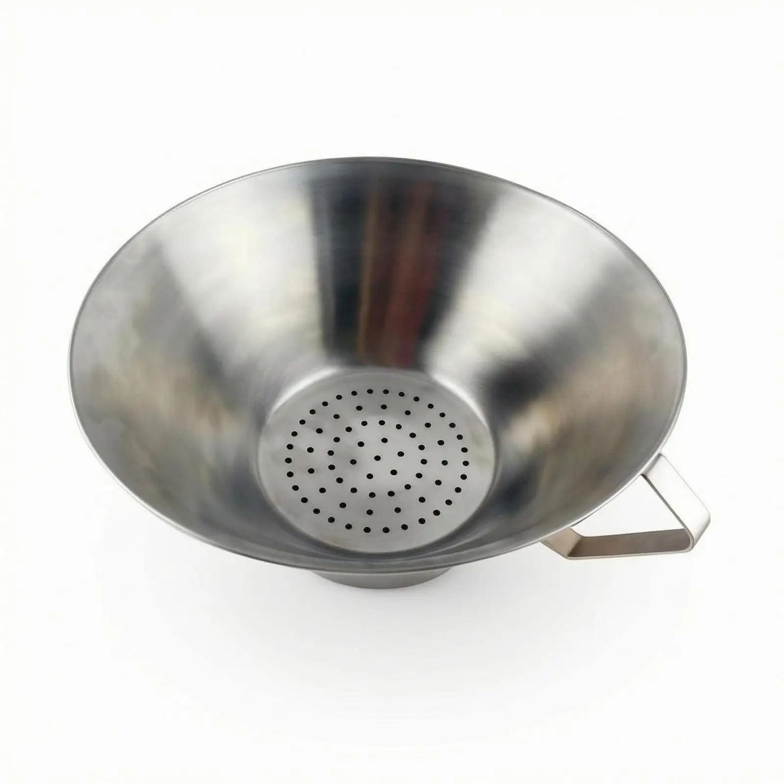 Oil Strainer Bowl Perforated Base Broth Strainer Bowl Wide Conical Stainless Steel Colander