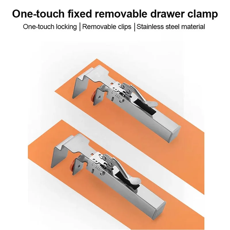 

ABEZ 4 Pack Adjustable Drawer Fixing Clamp, Drawer Front Installation Clamps, Universal Cabinet Installation Clamps