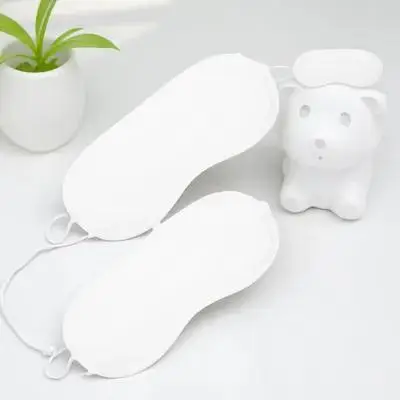 

20pcs Disposable Eye Masks Sleep Aids Lightweight Eye Covers Blank Masks Nap Block Light Polyester Health Care