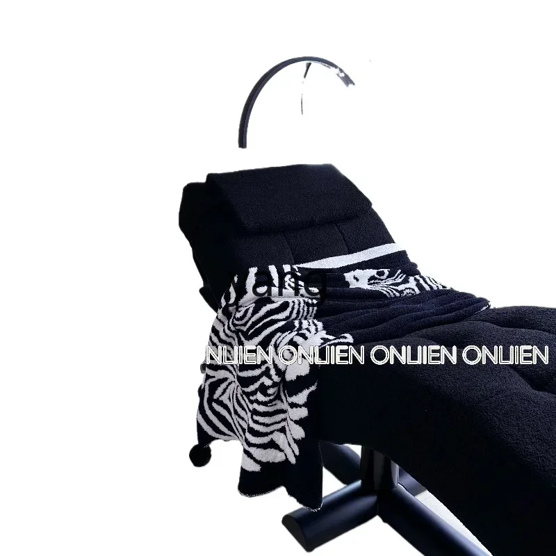 كرسي أريكة دوار لصالونات التجميل والأظافر بتصميم بسيط وحديث من Lmm، سرير رموش متعدد الزوايا