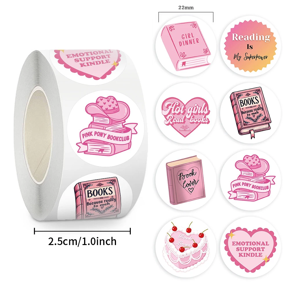 500pcs Cute Cartoon Funny Cat Meme Sealing Stickers Roll Laptop Phone Fridge Scrapbook Diary Decals Decoration Reward Gift Toy