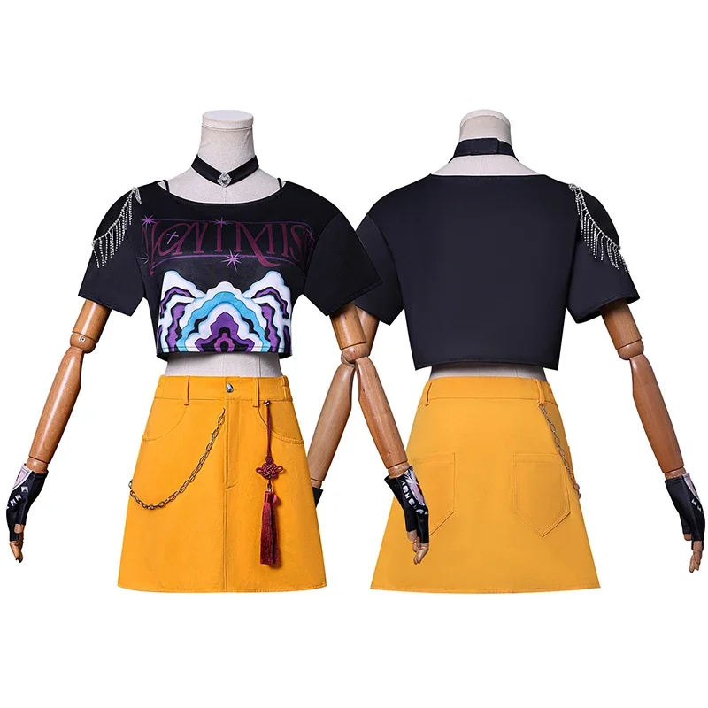 2026 Huntirx KPop Mira Costume Cosplay Parrucca Donne Ragazze Carnevale di Halloween Comic-con Party Giochi di ruolo Abiti
