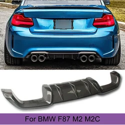 For BMW 2 Series F87 M2 M2C Competition Base Coupe 2 Door 2016 - 2020 Racing Rear Bumper Diffuser Lip Carbon Fiber / FRP