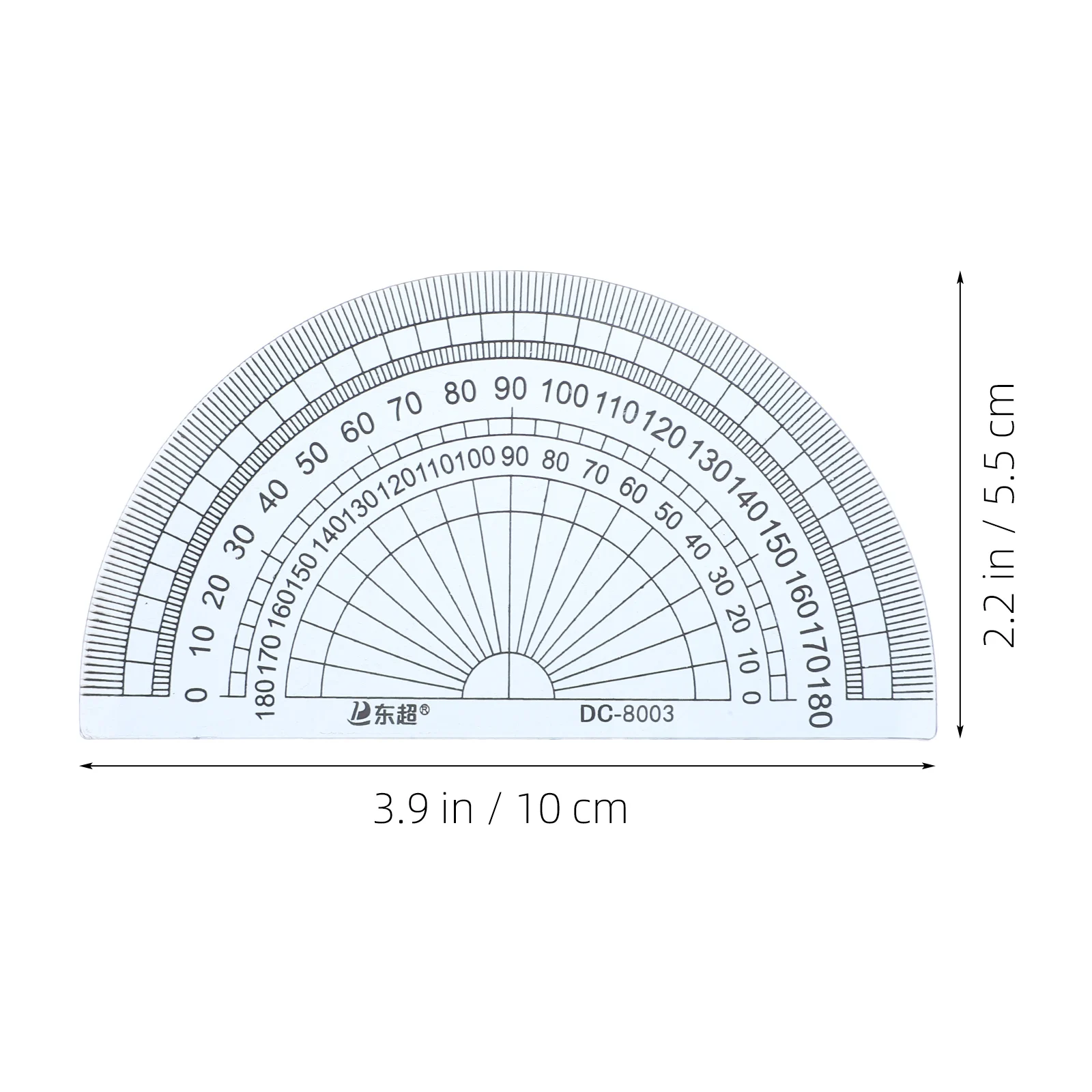 20pcs 180 Degree Protractor Angle Ruler Gauge Measuring Ruler School Office Student Mathematics Measurement Tools