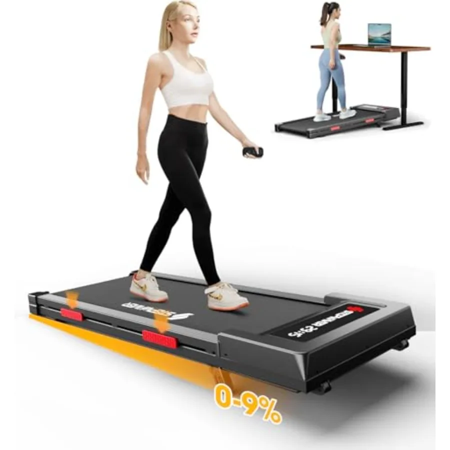 وسادة مشي 2.5 حصان مع مائل 330 رطل 3 في 1 وسادة مشي 5 مستويات كبيرة LED تحت المكتب مشاية للمنزل والتنزه والركض Po