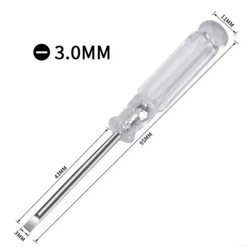 WXTC 105mm Small Mini Screwdriver Slotted/Crossing Screwdriver Steel Screw Driver