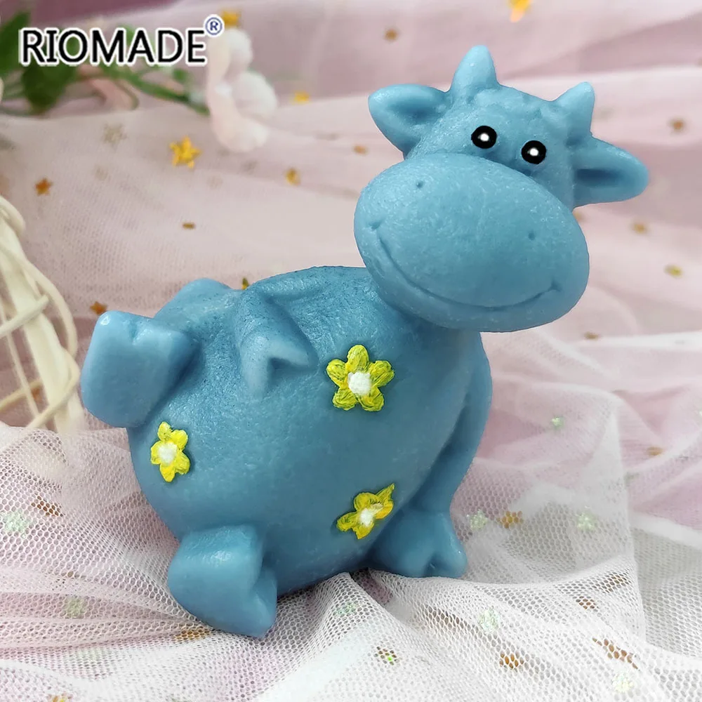 Cute Calf Silicone Mold Cattle Model Animal Styles Fondant Cake Decorating Tools Chocolate Dessert Mousse Baking Cake Mould