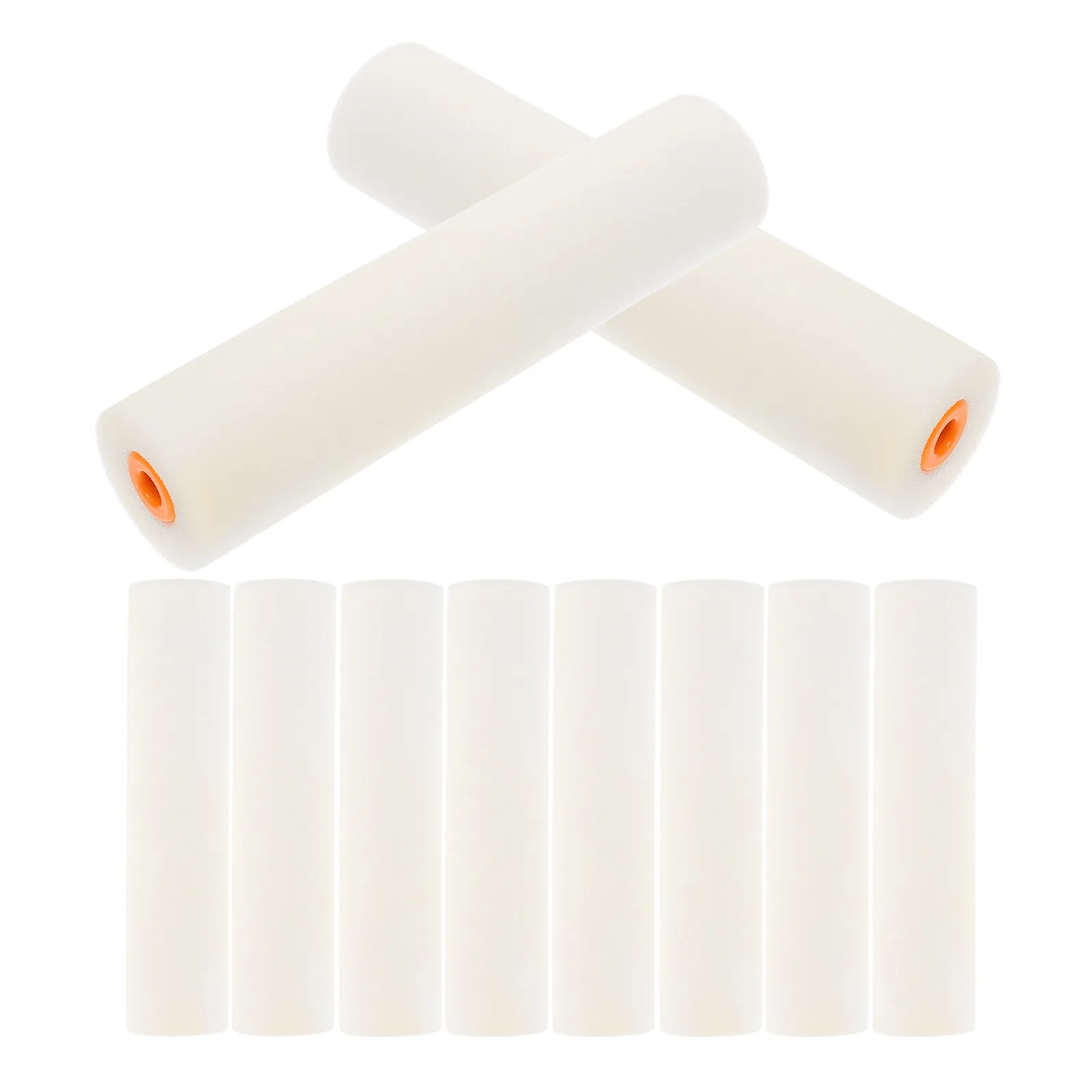 10pcs Sponge Paint Brush For Wall Painting Ceiling House Diy Durable Foam Roller Home Improvement Paint Roller Replacement Wall