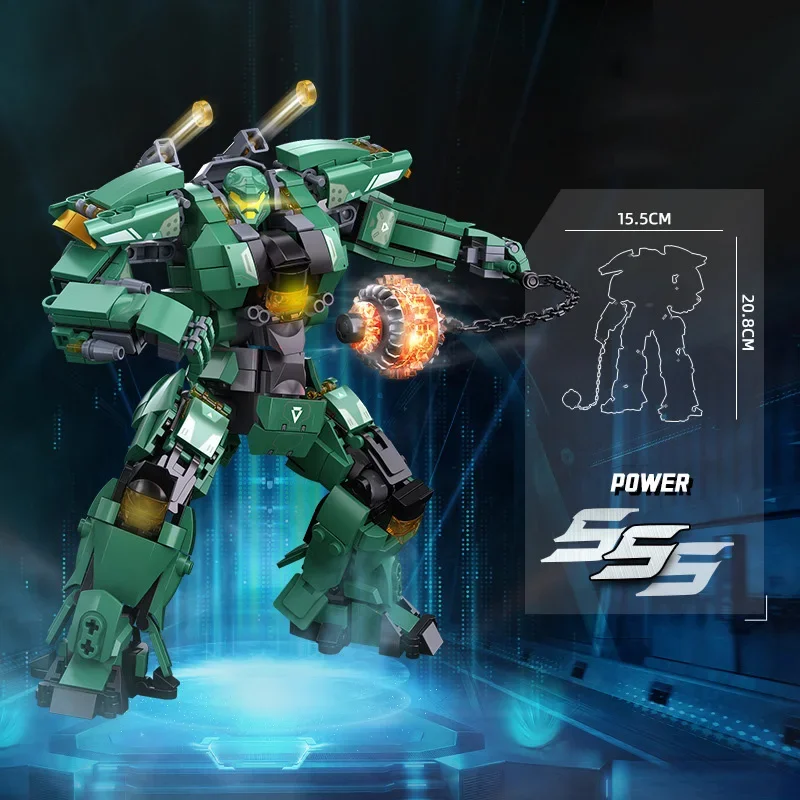 Sluban Mech series Ice Peak Protector embers Travel Athena Shape-shifting robot model display children's building blocks toys