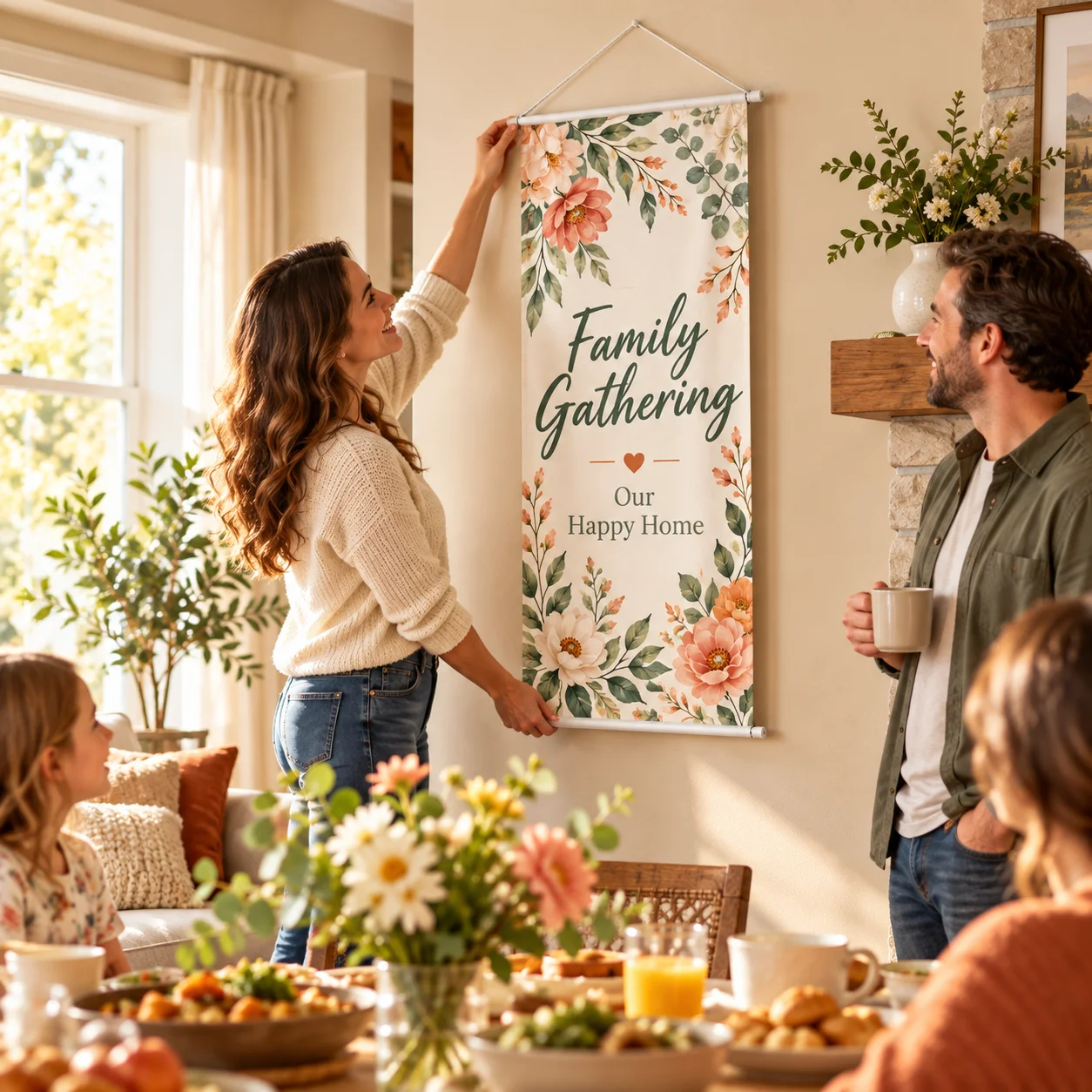 Custom Pattern Flag Hanging Banner Flag Dye‑Sublimation Direct Print Fade‑Resistant Decorative for Corporate Event Party Annual view 5