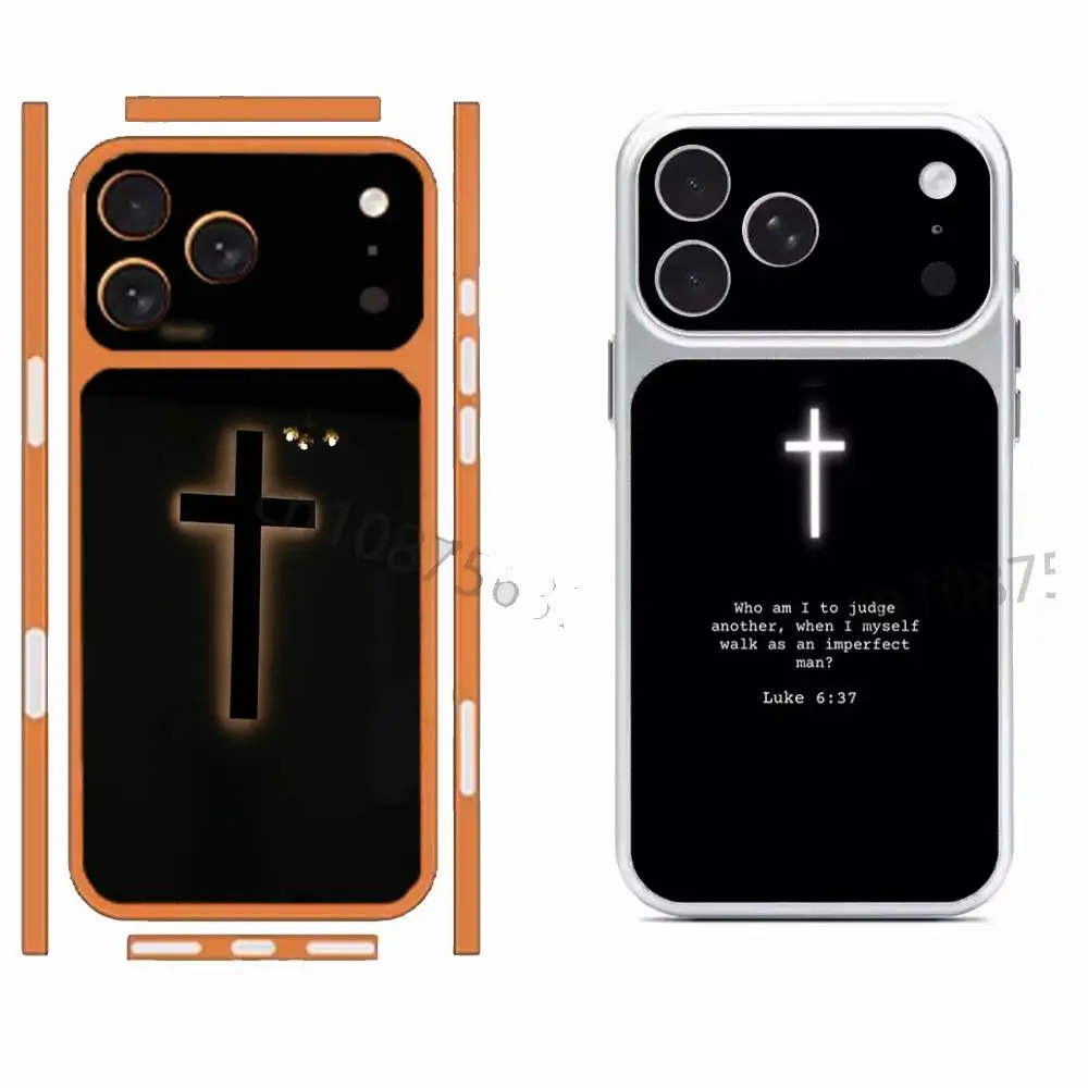 Bible Jesus Christian Cross Protective Sticker for iPhone 17Pro 17ProMax Full Body Back Cover Decal Skin