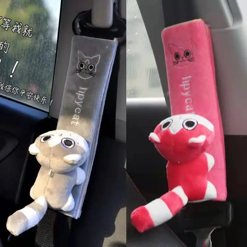 Cute Cartoon Car Seatbelt Cover Seat Belt  Harness Cushion  Shoulder Strap Protector Pad for Children/ Kids Toy animal Ornaments