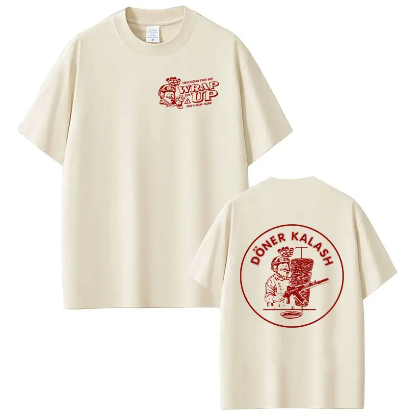 

Doner Kebab Kalash Funny Graphic T-shirt Men's Cotton Casual Oversized Short Sleeve T-Shirts Gothic Harajuku T Shirts Streetwear