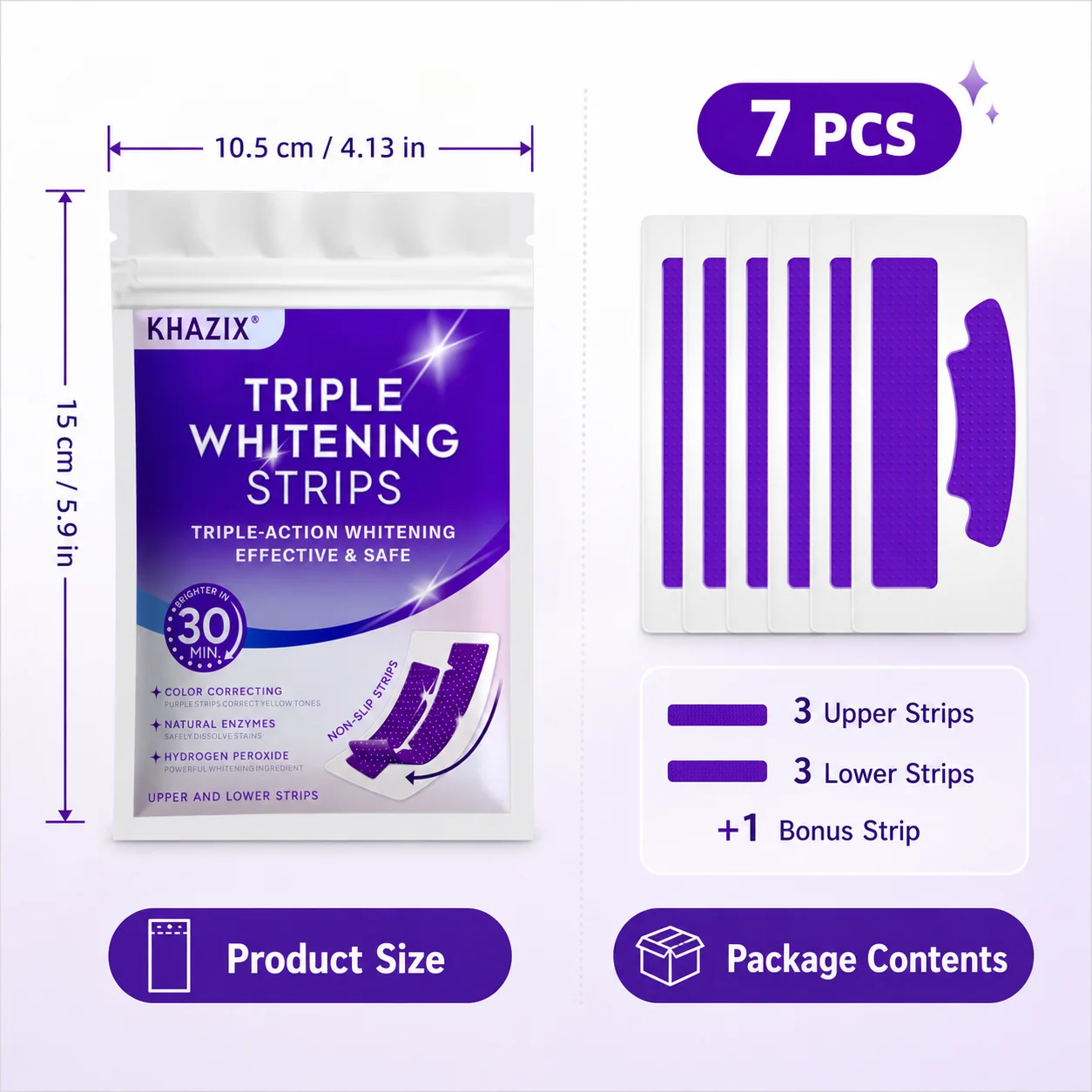 7pcs Dental Care Strips Oral Hygiene Teeth Patch Fresh Breath Mouth Cleaning Strips for Daily Use view 5