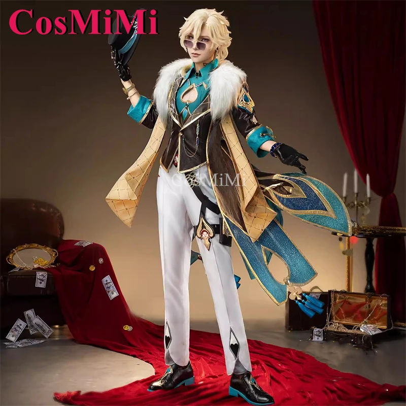 CosMiMi Hot Game Honkai: Star Rail Aventurine Cosplay Costume Fashion Handsome Battle Uniforms Carnival Party Role Play Clothing