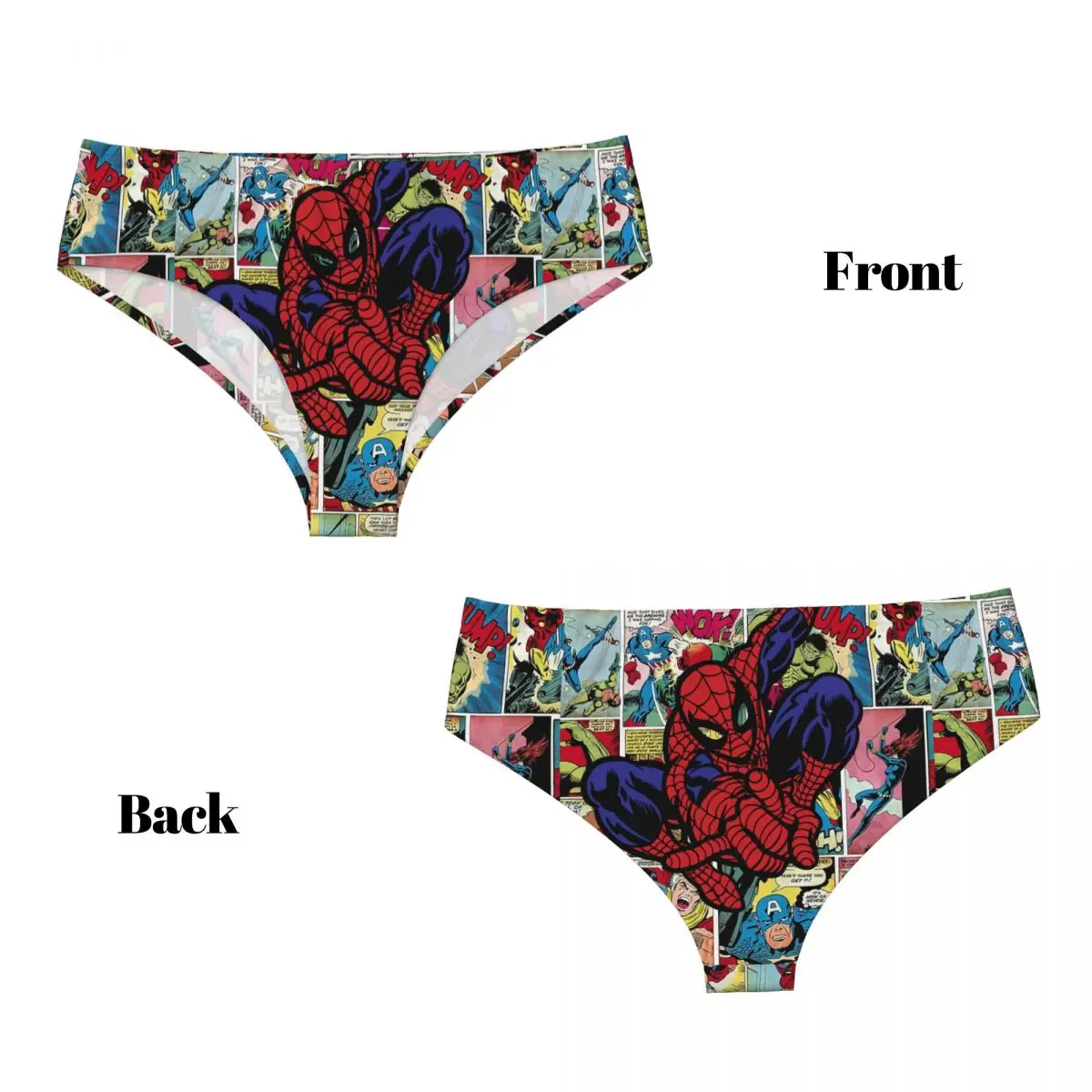 CustomSpider Man Finger Gesture Slips Unterwäsche Damen Atmungsaktive Stretch Höschen