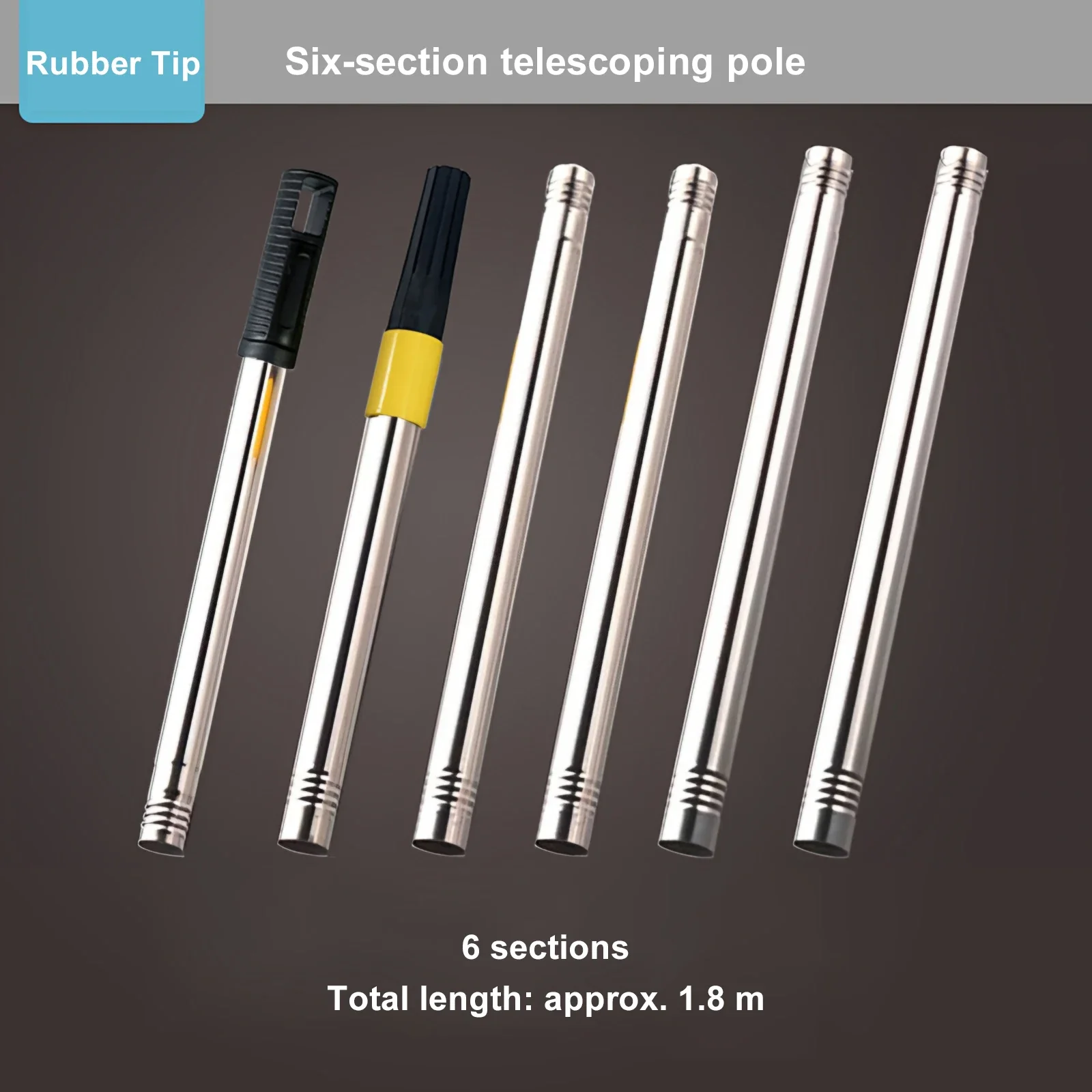 Stainless Steel Telescopic Rod Lightweight Multi-Purpose Telescoping Pole Sturdy for Ceiling Cleaning Tidying Home Outdoors Use