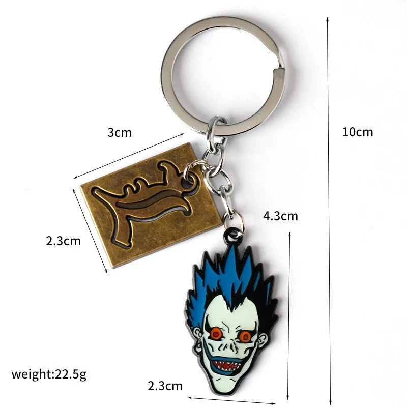 Anime Death Note Keychain Double Sided Black Note Book Pendant Key Chain for Women Men Choker Jewelry Gift - view 3