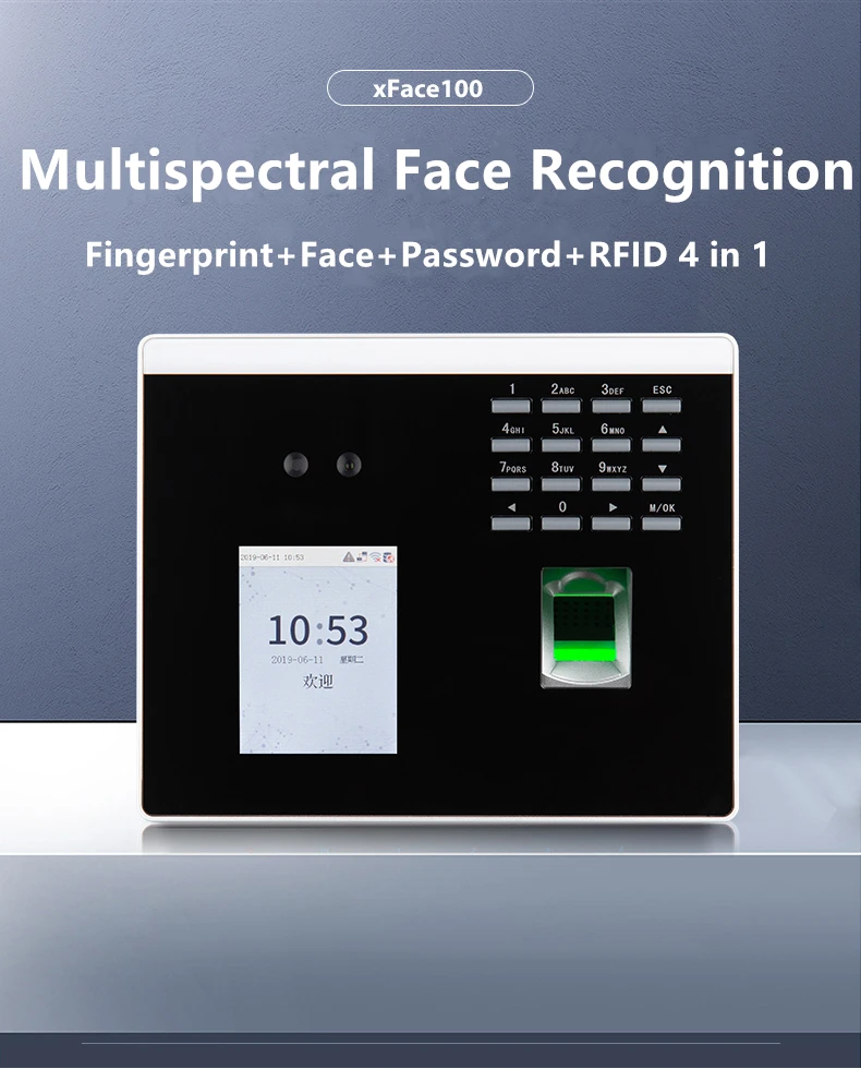 Wireless WIFI Biometric Face Time Attendance Machine Zkt Access Control - Image 4