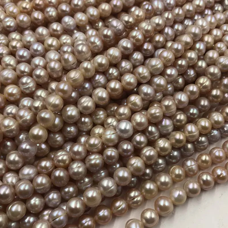 [ELEISPL Wholesale 20 Strands 7-8mm Purple Freshwater Pearl Strings #22010281
