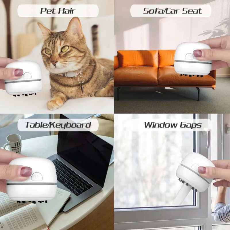 Miniaspiradora inalámbrica de mano, barredora de escritorio portátil, herramientas de limpieza para el hogar y la Oficina, limpiadores de teclado con migas de lápiz