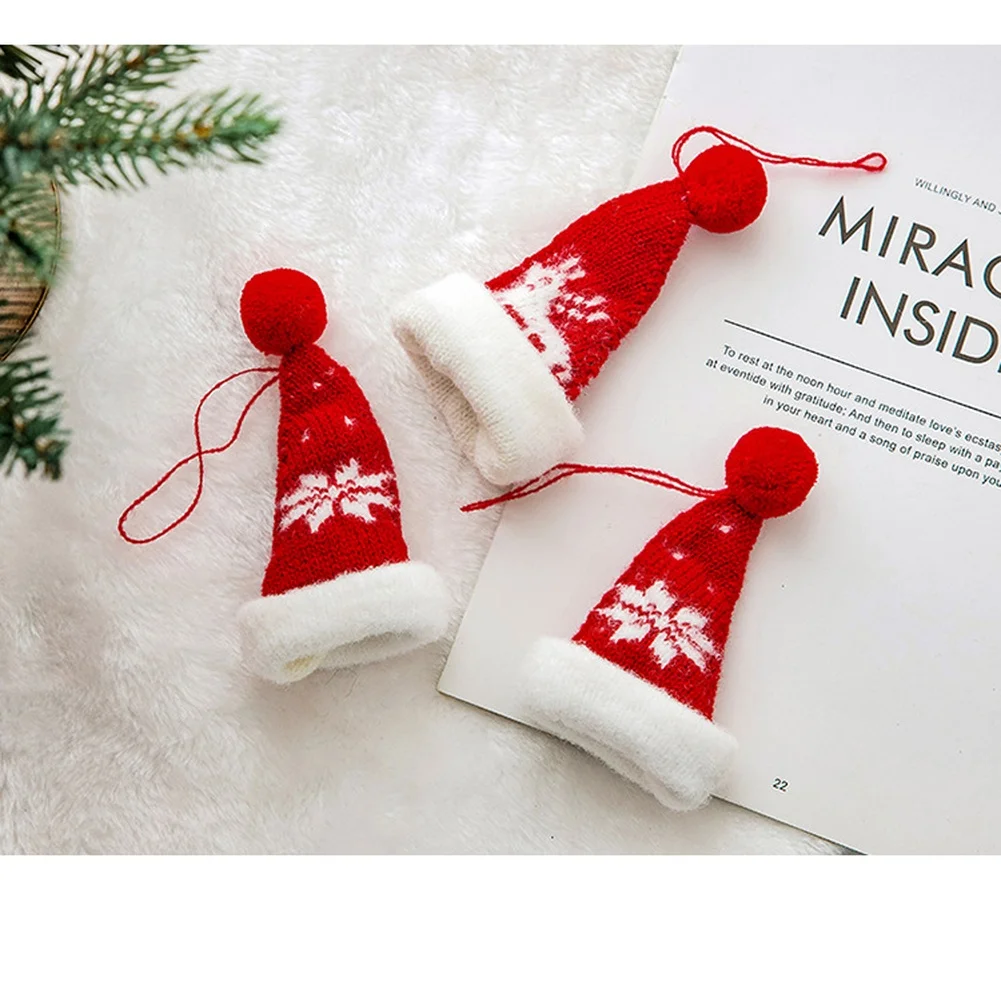 حلي سانتا كلوز الخشبية الصغيرة 4 عبوات زينة شجرة عيد الميلاد للعطلات DIY شجرة عيد الميلاد المعلقات المعلقة زينة سانتا
