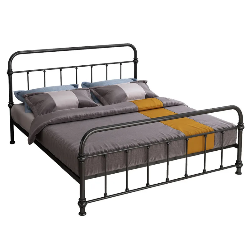 European-style wrought iron bed: a minimalist modern Nordic iron frame bed