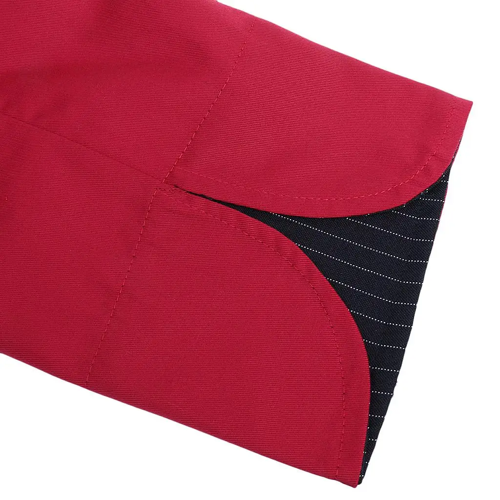 Unisex Stand Collar Double Breasted Long Sleeve Chef Jacket Coat