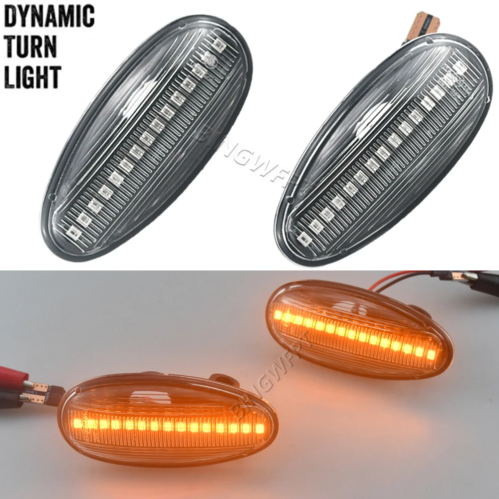 LED Dynamic Turn Signal Lamp For Mitsubishi Galant (DJ,DM) 2003 2004 2005 2006 2007 2008 2009 2010 2011 2012 Side Marker Light