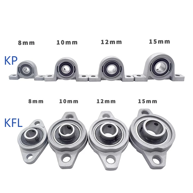 

Veekaft 3D Printer Bearing Housing Zinc Alloy Block Bearing KP/KFL08 8MM,KP/KFL000 10MM,KP/KFL001 12MM,KP/KFL002 15MM