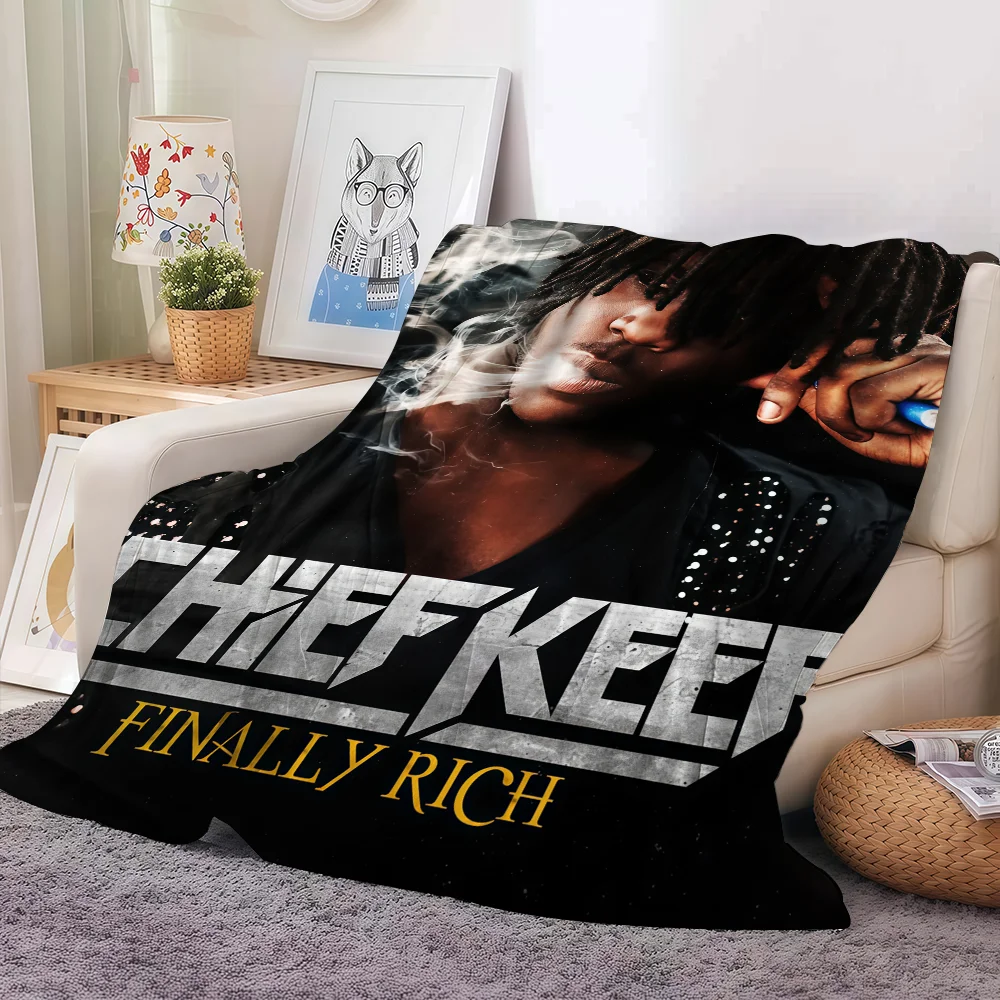 American rapper Chief Keef Blanket For Sofa Office Bed Plane Travel Sleep Read Relax Camping Soft And Warm